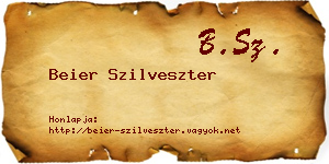 Beier Szilveszter névjegykártya
